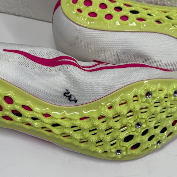 Nike Zoom Ja Fly 4 Sprint Track Spikes White Pink Volt Track & Field Size 14 - Picture 5 of 7